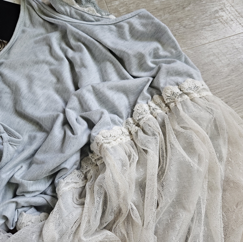 NWT Archer+Arrow Lace Overlay Midi Dress - Picture 8 of 16